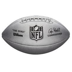 Мяч для американского футбола Wilson Duke Metallic Edition Silver (стандартный размер) WTF1827XB