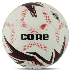 М'яч для футболу CORE PROF FB-8458 Білий-червоний (розмір 5)