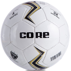 Мяч футзальный CORE BRILLIANT Shiny белый-черный (размер 4) CRF-043