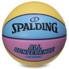 Баскетбольный мяч Spalding All Conference (размер 7) желтый-голубой