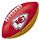 Мини-мяч для американского футбола Wilson NFL Peewee Football Team Kansas City Chiefs (WTF1523XBKC)