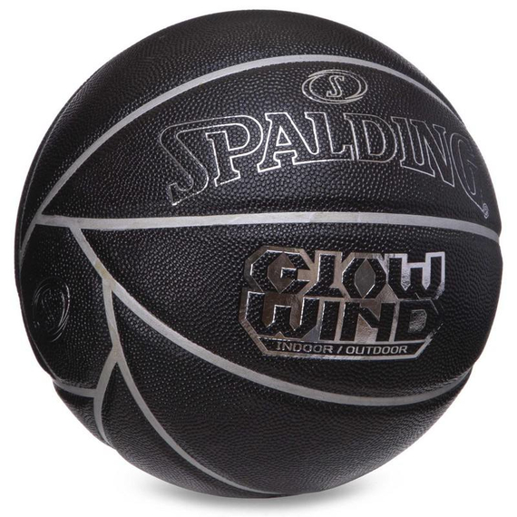 М'яч баскетбольний SPALDING GLOW WIND (чорний) розмір 7, зображення 6