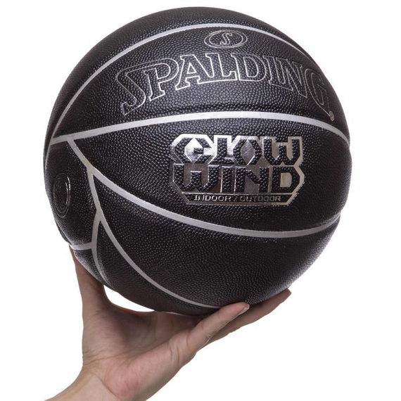 М'яч баскетбольний SPALDING GLOW WIND (чорний) розмір 7, зображення 3