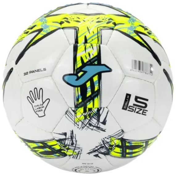 М`яч футбольний Joma DALI III білий, салатовий Уні (розмір 5) 401412.216.5, зображення 2