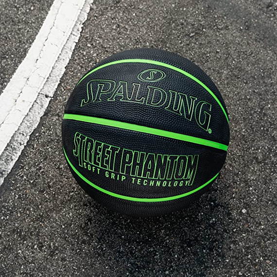 Баскетбольний м'яч Spalding Street Phantom Black Green (розмір 6), изображение 2