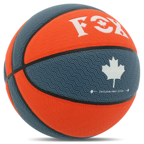 М'яч баскетбольний PU FOX Синій-Помаранчевий (розмір 7) BA-8709, зображення 3