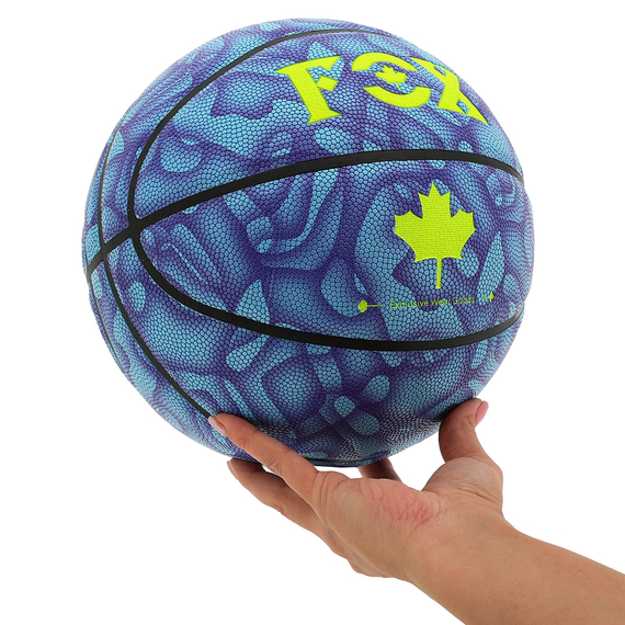 М'яч баскетбольний PU FOX Блакитний (розмір 7) BA-8711, зображення 3