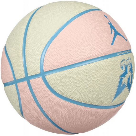 Баскетбольний м'яч Nike JORDAN ULTIMATE 2.0 8P GRAPHIC DEFLATED MUSLIN/LEGEND PINK/DK POWDER (розмір 7) J.100.8257.122.07, изображение 3