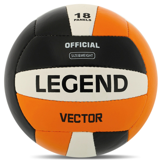 М'яч волейбольний LEGEND VECTOR Помаранчевий-чорний (розмір 5) VL-8445, изображение 2