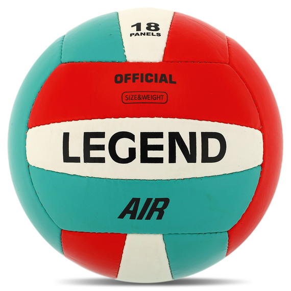 М'яч волейбольний LEGEND AIR Зелений-червоний (розмір 5) VL-8446, зображення 4