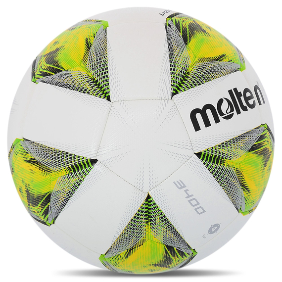 М'яч для футболу Molten F5A3400 біло-зелений (розмір 5), зображення 3