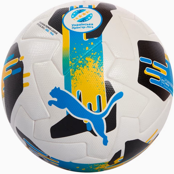 Мяч для футбола Puma PUMA Orbita UPL (FIFA Quality Pro) белый, черный, голубой Уни (размер 5) 084592-01, изображение 2