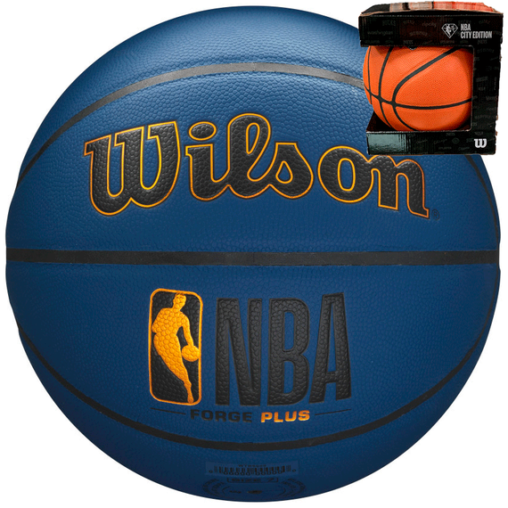 Баскетбольный мяч Wilson NBA Forge Plus Blue WTB8102XB07 (размер 7)