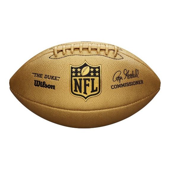 Мяч для американского футбола Wilson Duke Metallic Edition Gold (стандартный размер) WTF1826XB