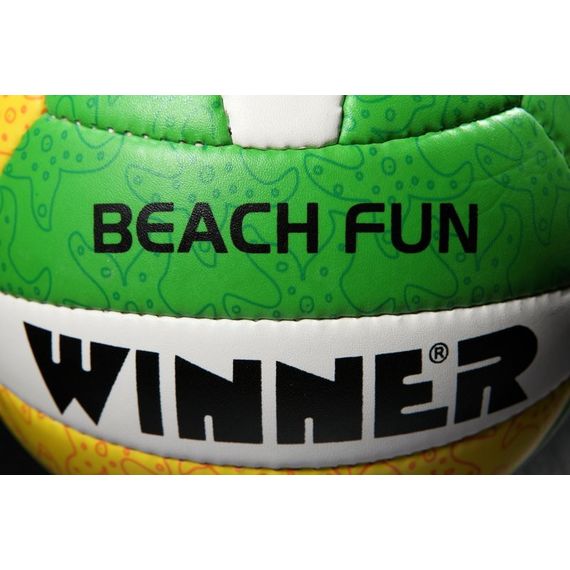 Волейбольный мяч Winner Beach Fun желто-зеленый (для игры на пляже), зображення 2