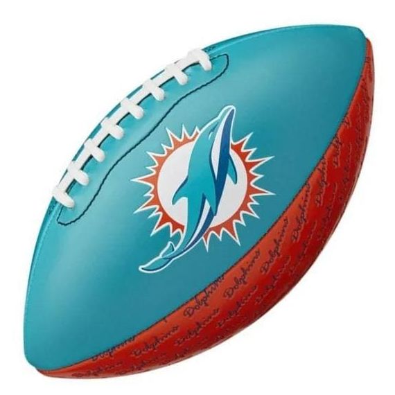 Мини-мяч для американского футбола Wilson NFL Peewee Football Team Miami Dolphins (WTF1523XBMI)