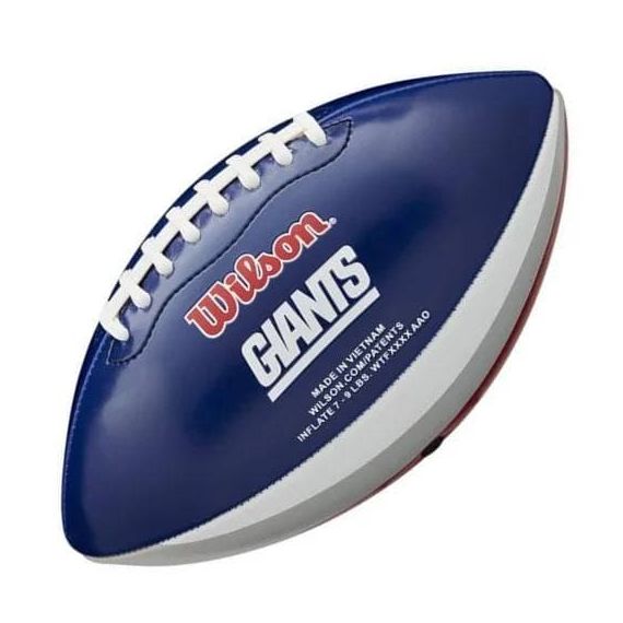 Мини-мяч для американского футбола Wilson NFL Peewee Football Team New York Giants (WTF1523XBNG)