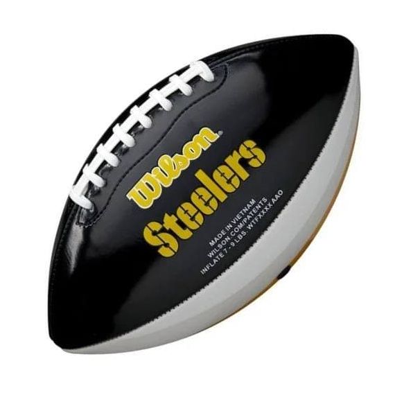 Мини-мяч для американского футбола Wilson NFL Peewee Football Team Pittsburgh Steelers (WTF1523XBPT)