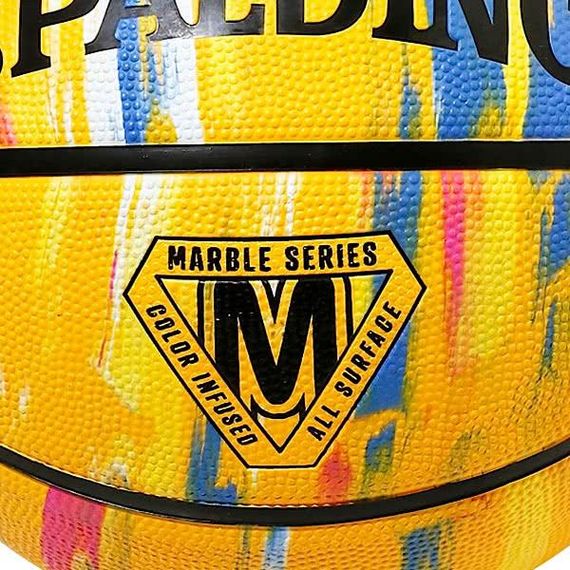 Баскетбольный мяч Spalding Marble Series желтый (размер 7), зображення 9