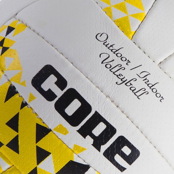 Волейбольний м'яч Core Composite Leather (жовто-білий), зображення 3