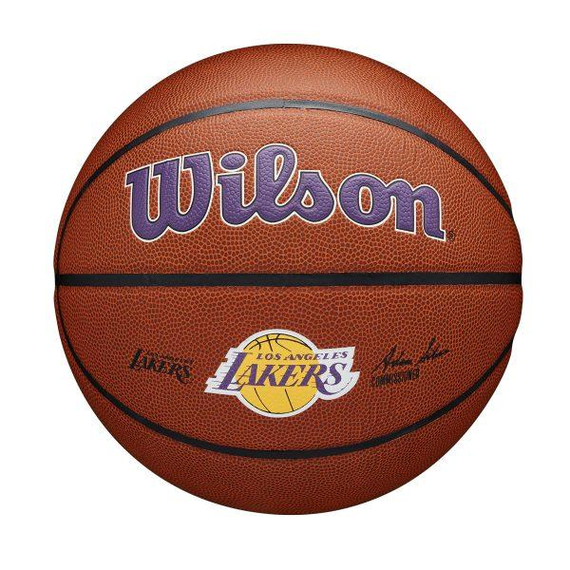 Баскетбольный мяч Wilson NBA Team Composite Los Angeles Lakers WTB3100XBLAL (размер 7)