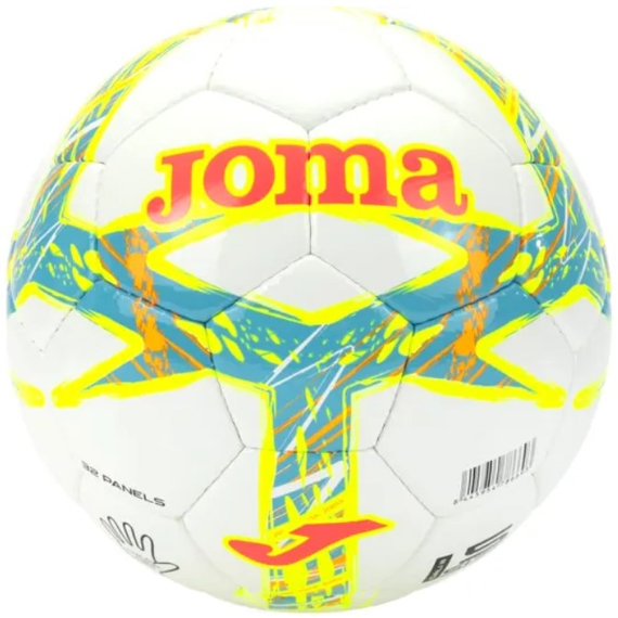 М`яч футбольний Joma Dal III білий, салатовий Уні (розмір 5) 401412.047.05