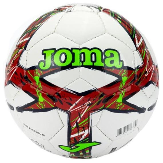 М`яч футбольний Joma DALI III білий, червоний, салатовий Уні 4 (розмір 4) 401412.206.4