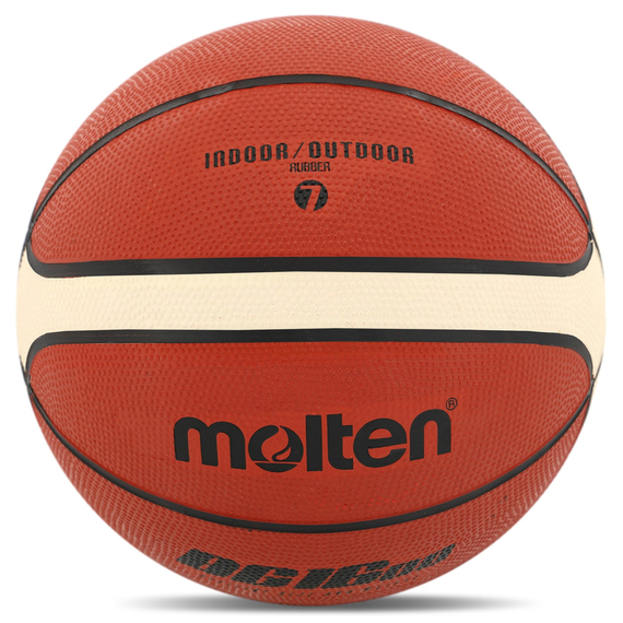 М'яч баскетбольний гумовий MOLTEN Коричневий (розмір 7) B7G1600, зображення 5