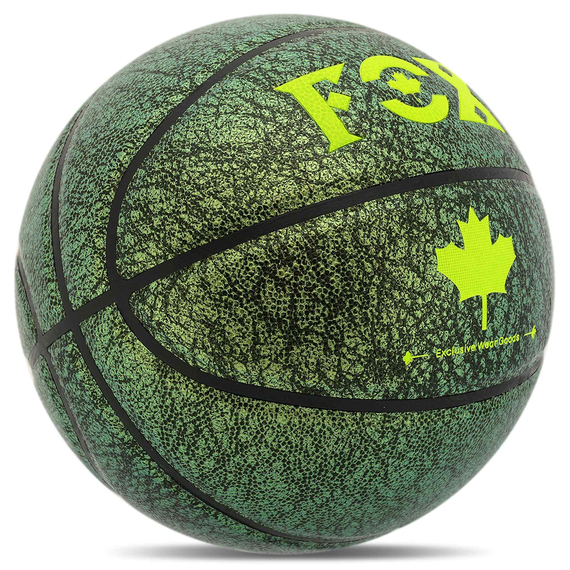 М'яч баскетбольний PU FOX Зелений (розмір 7) BA-8712, изображение 4
