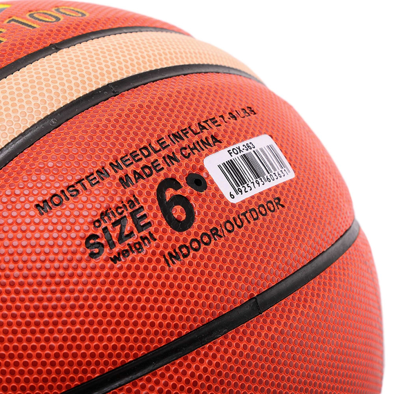 М'яч баскетбольний FOX Помаранчевий (розмір 6) BA-GM6X, изображение 3
