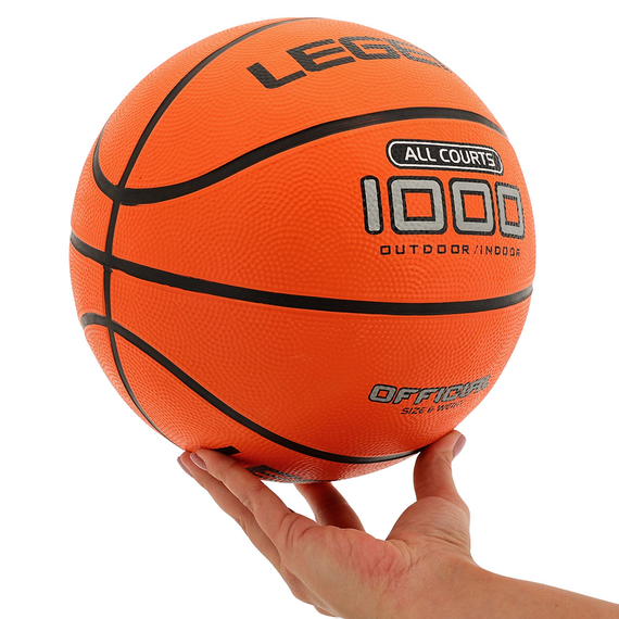 М'яч баскетбольний гумовий LEGEND Помаранчевий (розмір 7) BR2710, изображение 6