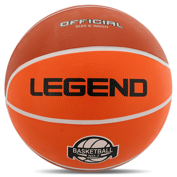 М'яч баскетбольний гумовий LEGEND Помаранчевий (розмір 7) BR2861C