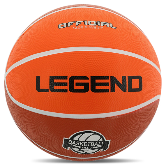 М'яч баскетбольний гумовий LEGEND Помаранчевий (розмір 7) BR2861C, изображение 3