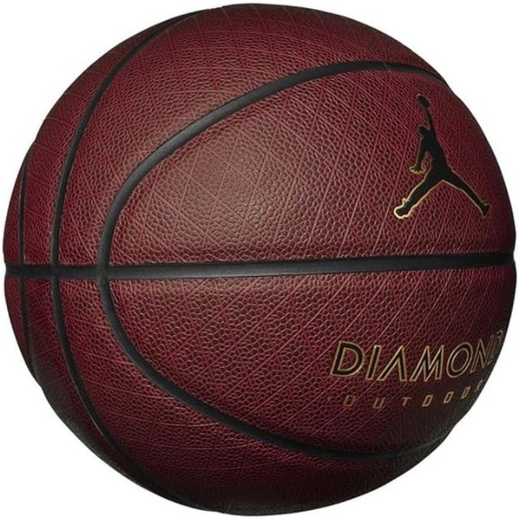 Баскетбольний м'яч Nike JORDAN DIAMOND OUTDOOR 8P DEFLATED AMBER/BLACK/METALLIC GOLD/BLACK (розмір 7) J.100.8252.891.07, изображение 2
