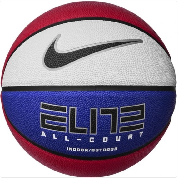Баскетбольний м'яч Nike Elite All Court 8P 2.0 Deflated білий,синій,червоний Уні (розмір 7) N.100.4088.619.07