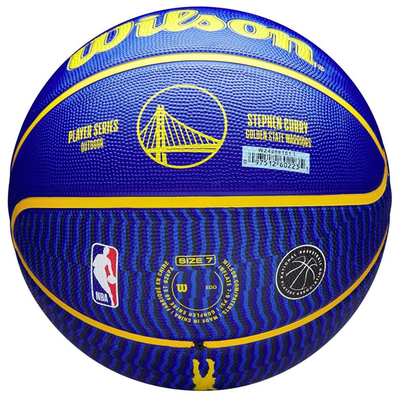 Баскетбольний м'яч Wilson NBA PLAYER ICON OUTDOOR BSKT CURRY (розмір 7) WZ4006101XB7, изображение 4