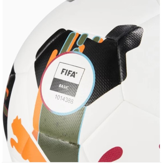 М'яч для футболу Puma Orbita 4 HYB (FIFA Basic) білий, чорний, оливковий Уні (розмір 5) 084326-01, зображення 3