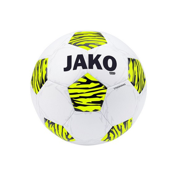 Футбольний  м'яч Jako Training ball Wild білий, неоновий жовтий, чорний Уні (розмір 5) 2309-648