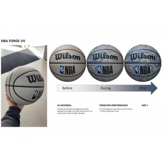 Баскетбольный мяч Wilson NBA Forge Pro UV (уникальный мяч - хамелеон, размер 7) WZ2010801XB7, зображення 4