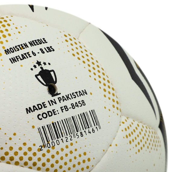 Мяч для футбола  CORE PROF FB-8458 Белый-золотой (размер 5), изображение 2