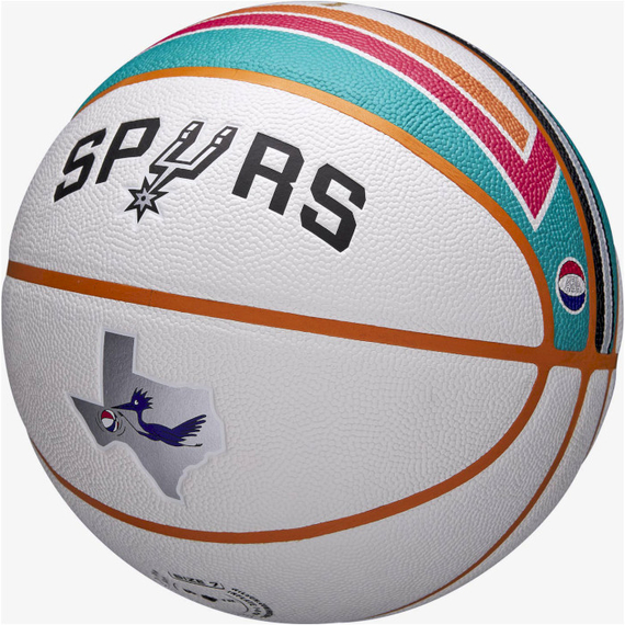 Баскетбольный мяч Wilson NBA Team San Spurs (размер 7) WZ4003927XB7, изображение 2