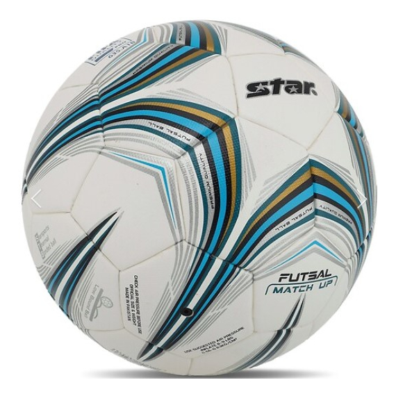 Мяч для футзала STAR MATCH UP FIFA белый-голубой (размер 4) FB514FTB, зображення 2