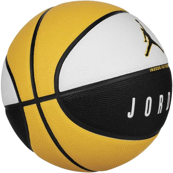 Баскетбольный мяч Nike JORDAN ULTIMATE 2.0 8P DEFLATED белый, черный, желтый Уни  (размер 7)  J.100.8254.153.07, зображення 2