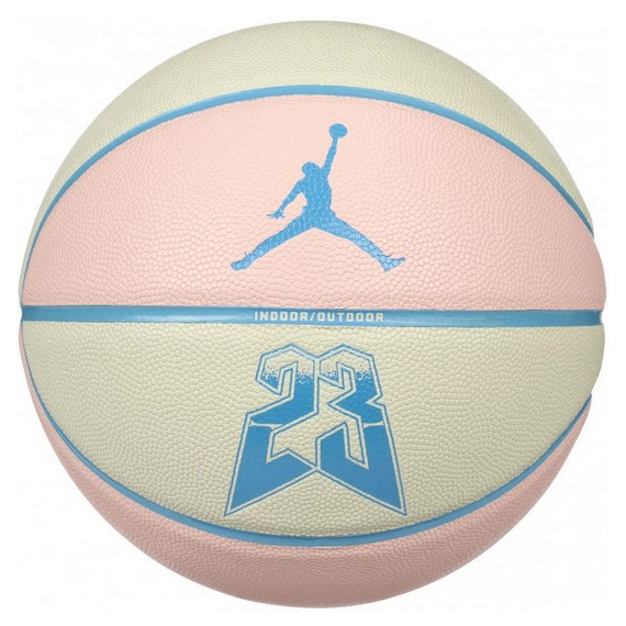 Баскетбольный мяч Nike JORDAN ULTIMATE 2.0 8P GRAPHIC DEFLATED MUSLIN/LEGEND PINK/DK POWDER  (размер 7)  J.100.8257.122.07