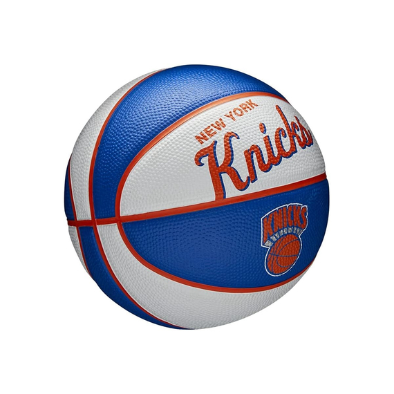 Баскетбольный мини-мяч Wilson NBA TEAM RETRO BSKT MINI NY KNICKS (размер 3) WTB3200XBNYK, зображення 2