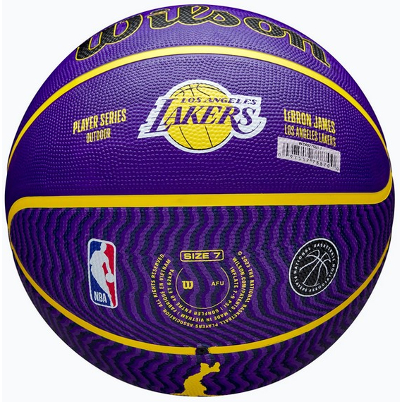 Баскетбольный мяч Wilson NBA PLAYER ICON OUTDOOR BSKT LEBRON NE (размер 7) WZ4027601XB7, зображення 4